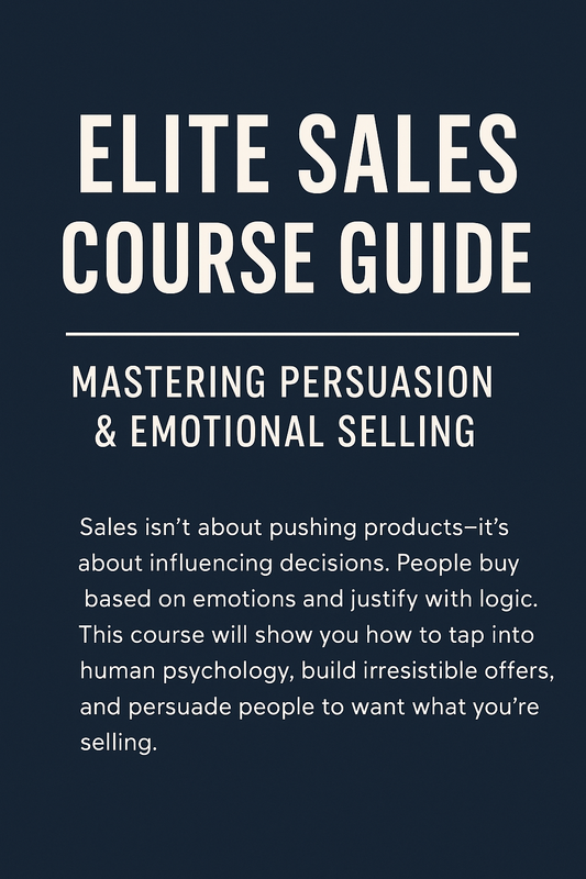 Elite Sales Course Guide
